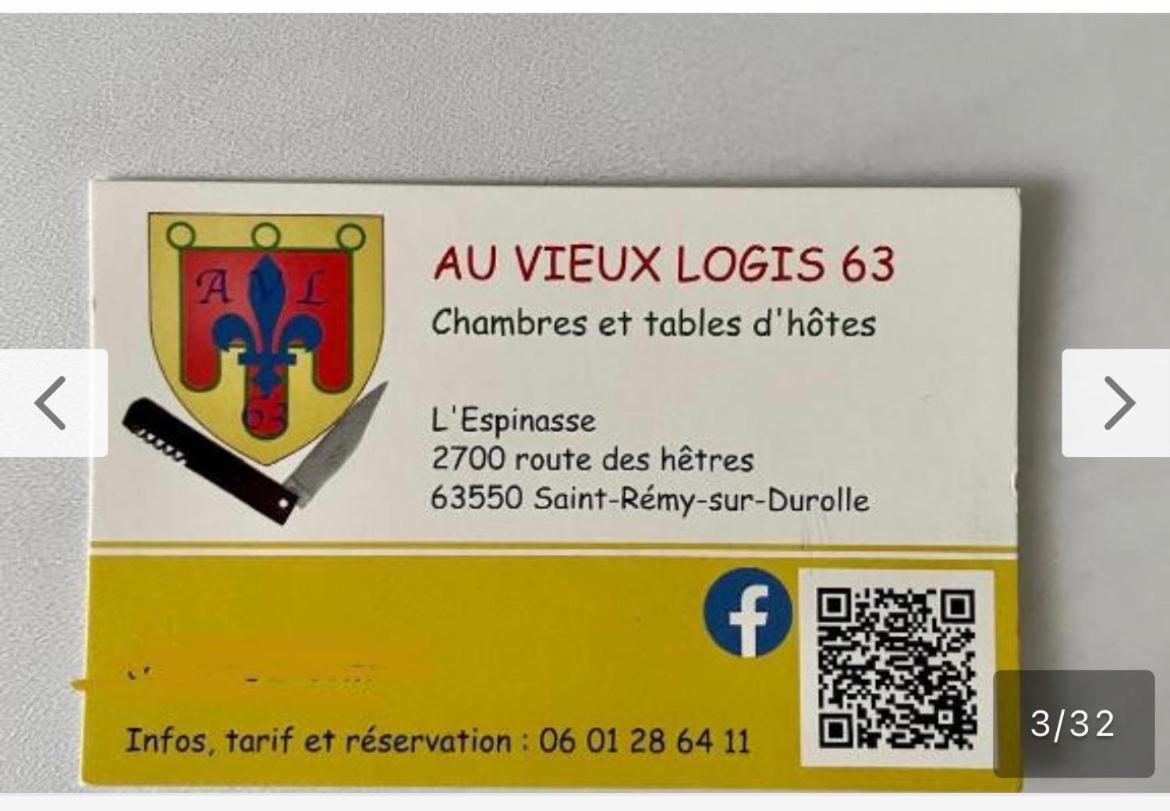 Au Vieux Logis 63 Bed & Breakfast Saint-Remy-sur-Durolle ภายนอก รูปภาพ